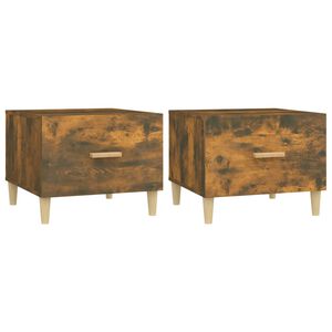 vidaXL &Tau;&rho;&alpha;&pi;&epsilon;&zeta;ά&kappa;&iota;&alpha; &Sigma;&alpha;&lambda;&omicron;&nu;&iota;&omicron;ύ 2 &tau;&epsilon;&mu; &Kappa;&alpha;&pi;&nu;&iota;&sigma;&tau;ή Oak 50x50x40 &epsilon;&kappa; &Epsilon;&pi;&epsilon;&xi;. &Xi;ύ&lambda;&omicron;