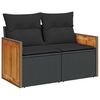 vidaXL Σετ Καναπέ Κήπου 10 pcs Μαύρο και Καφέ 80 x 80 x 71 cm