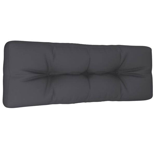 vidaXL Μαξιλάρι Παλέτας Ανθρακί 120 x 40 x 12 εκ. Υφασμάτινο