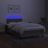 vidaXL &Kappa;&rho;&epsilon;&beta;ά&tau;&iota; Boxspring &mu;&epsilon; &Sigma;&tau;&rho;ώ&mu;&alpha; & LED Taupe 120x190 &epsilon;&kappa;. &Upsilon;&phi;&alpha;&sigma;&mu;ά&tau;&iota;&nu;&omicron;