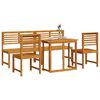 vidaXL Σετ Μπιστρό Κήπου 5 pcs Καφέ Μασίφ ξύλο ακακίας