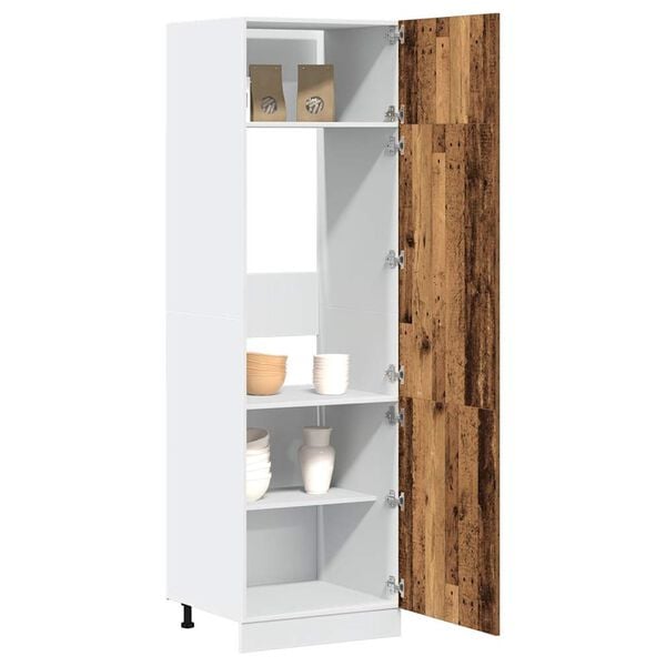 vidaXL Ντουλάπι ψυγείου Lyon Παλιό ξύλο 60x57x207 εκ.