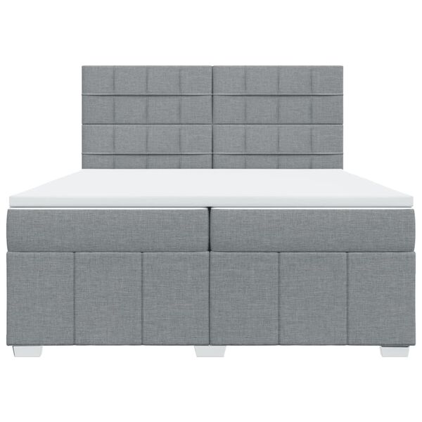 vidaXL &Kappa;&rho;&epsilon;&beta;ά&tau;&iota; Boxspring &mu;&epsilon; &Sigma;&tau;&rho;ώ&mu;&alpha; &Alpha;&nu;&omicron;&iota;&chi;&tau;ό &Gamma;&kappa;&rho;&iota; 200x200 &epsilon;&kappa;. &Upsilon;&phi;&alpha;&sigma;&mu;ά&tau;&iota;&nu;&omicron;