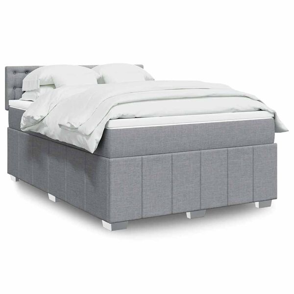 vidaXL &Kappa;&rho;&epsilon;&beta;ά&tau;&iota; Boxspring &mu;&epsilon; &Sigma;&tau;&rho;ώ&mu;&alpha; &Alpha;&nu;&omicron;&iota;&chi;&tau;ό &Gamma;&kappa;&rho;&iota; 140x200 &epsilon;&kappa;. &Upsilon;&phi;&alpha;&sigma;&mu;ά&tau;&iota;&nu;&omicron;