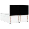 vidaXL Κρεβάτι Boxspring με Στρώμα Λευκό 200x200 εκ. Συνθετικό Δέρμα