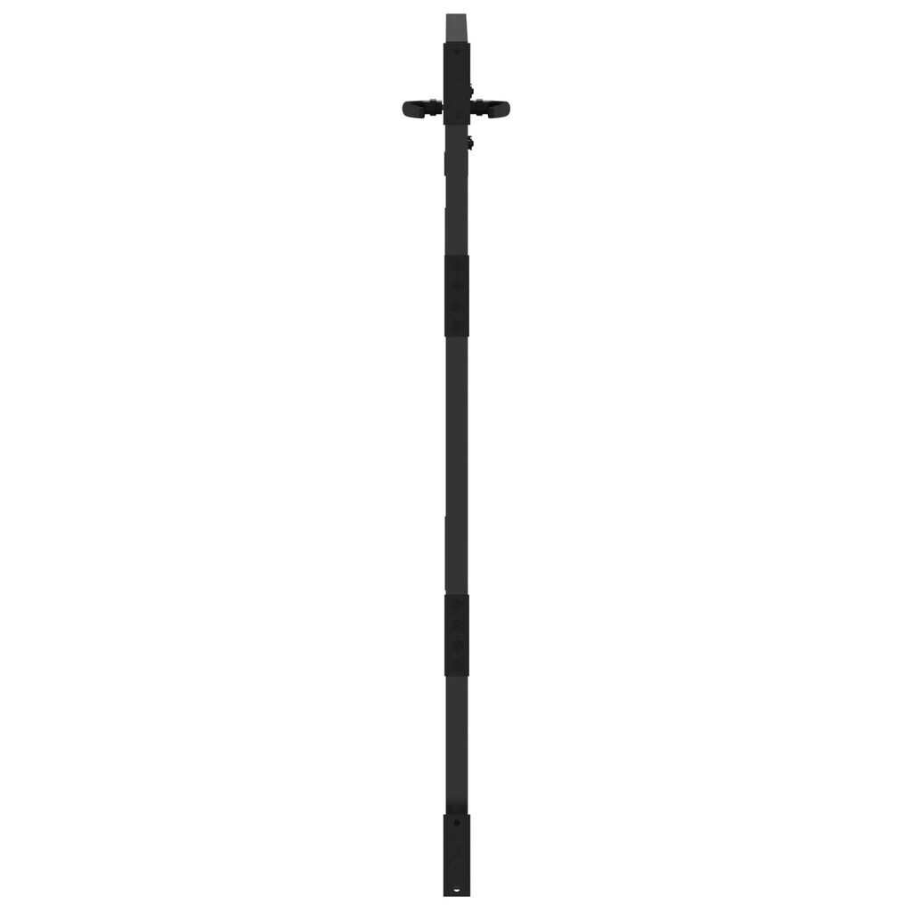 vidaXL Πύλη Κήπου Μαύρο 105 x 150 cm Ατσάλι με Επικάλυψη Πούδρας