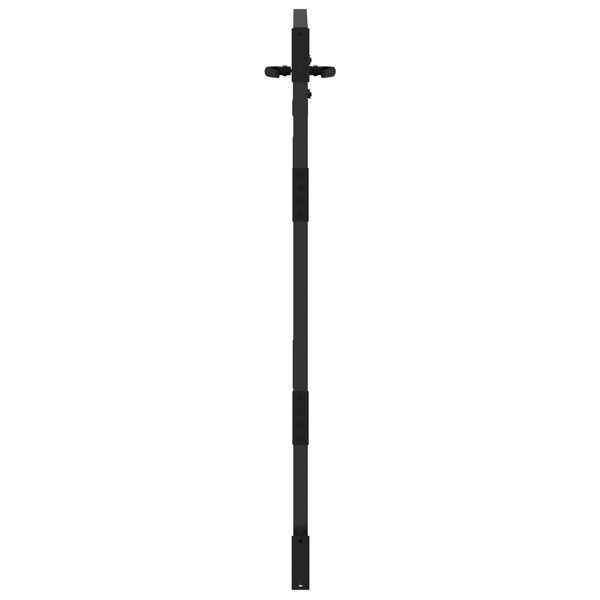 vidaXL Πύλη Κήπου Μαύρο 105 x 150 cm Ατσάλι με Επικάλυψη Πούδρας