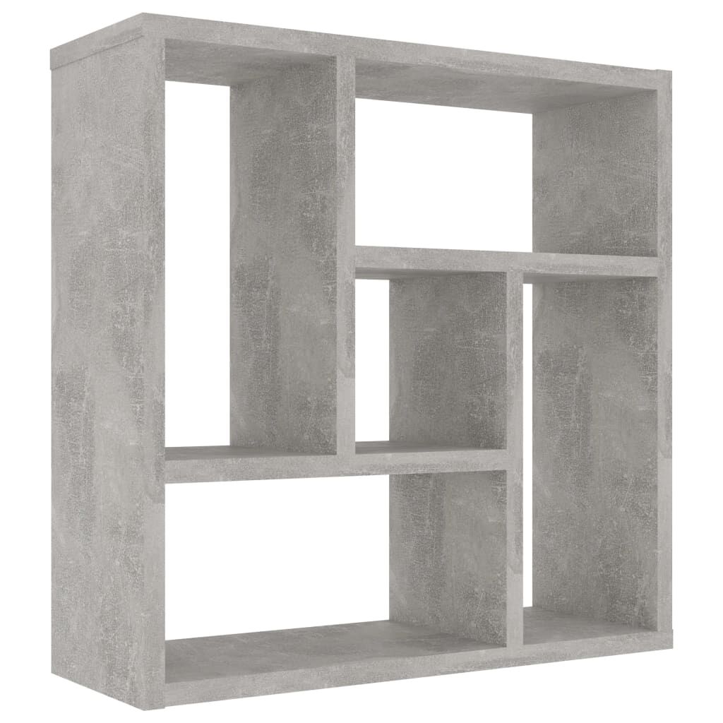 vidaXL Ραφιέρα Τοίχου Γκρι Σκυροδέματος 45,1x16x45,1εκ. από Επεξ. Ξύλο