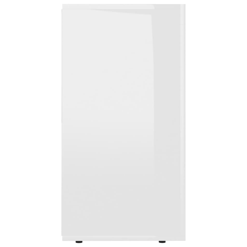 vidaXL Μπουφές Γυαλιστερό Λευκό 120 x 36 x 69 εκ. από Επεξ. Ξύλο