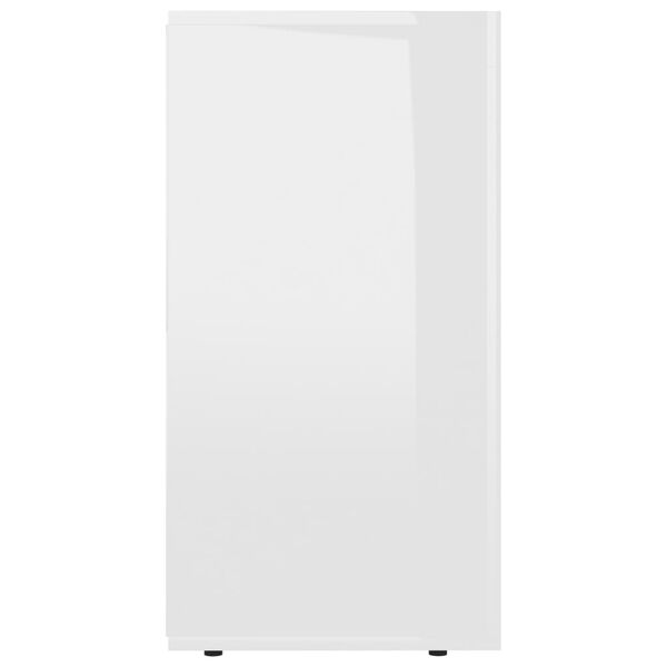 vidaXL Μπουφές Γυαλιστερό Λευκό 120 x 36 x 69 εκ. από Επεξ. Ξύλο