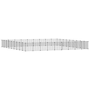 vidaXL Κλουβί Κατοικίδιων με 36 Πάνελ + Πόρτα Μαύρο 35 x 35εκ Ατσάλινο