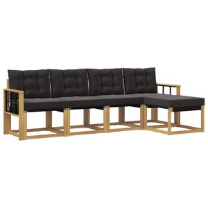 vidaXL &Sigma;&epsilon;&iota;&rho;ά &Kappa;&alpha;&nu;&alpha;&pi;έ &Epsilon;&xi;&omega;&tau;&epsilon;&rho;&iota;&kappa;&omicron;ύ &mu;&epsilon; &mu;&alpha;&xi;&iota;&lambda;ά&rho;&iota; 5 pcs &Lambda;&epsilon;&upsilon;&kappa;ό &kappa;&alpha;&iota; &Mu;&alpha;ύ&rho;&omicron;