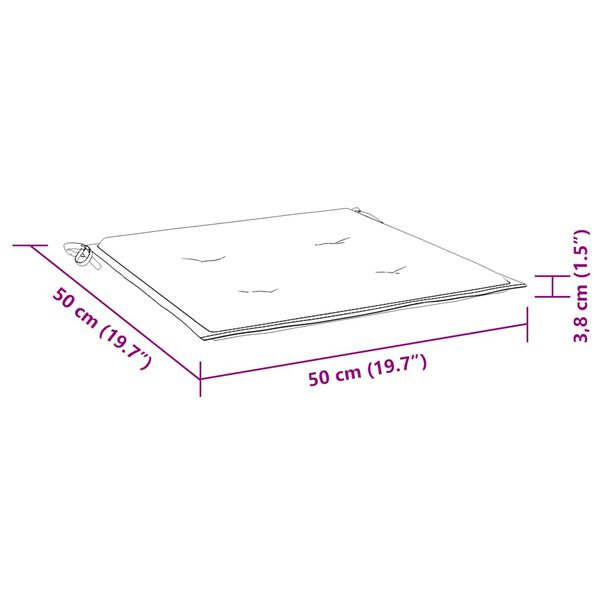 vidaXL Μαξιλάρια Καρέκλας Κήπου 4 τεμ. Μαύρα 50x50x4 εκ. Oxford Ύφασμα