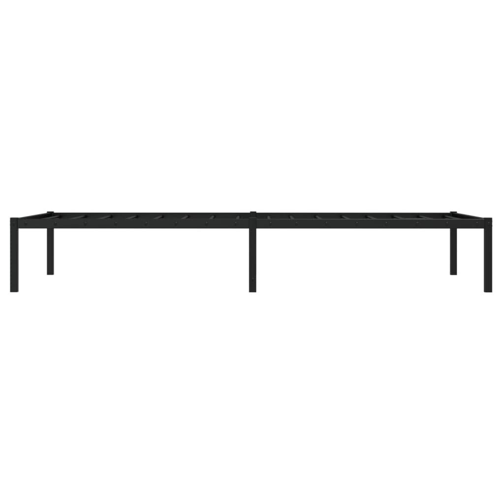 vidaXL Μεταλλικό πλαίσιο κρεβατιού Μαύρο 90x200 cm