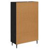 vidaXL Highboard Μαύρη Οξυά 69,5 x 31 x 115 εκ. Επεξεργασμένο ξύλο
