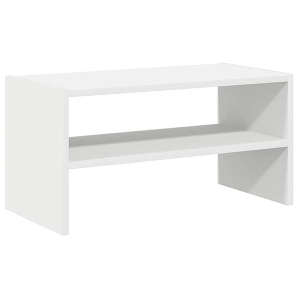 vidaXL Ράφι παπουτσιών στοιβαζόμενο λευκό 60x30x30,5 cm