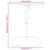 vidaXL Τραπέζι Μπαρ Λευκό 60x60x90 εκ. Επ. Ξύλο / Επιχρωμιωμένο Ατσάλι