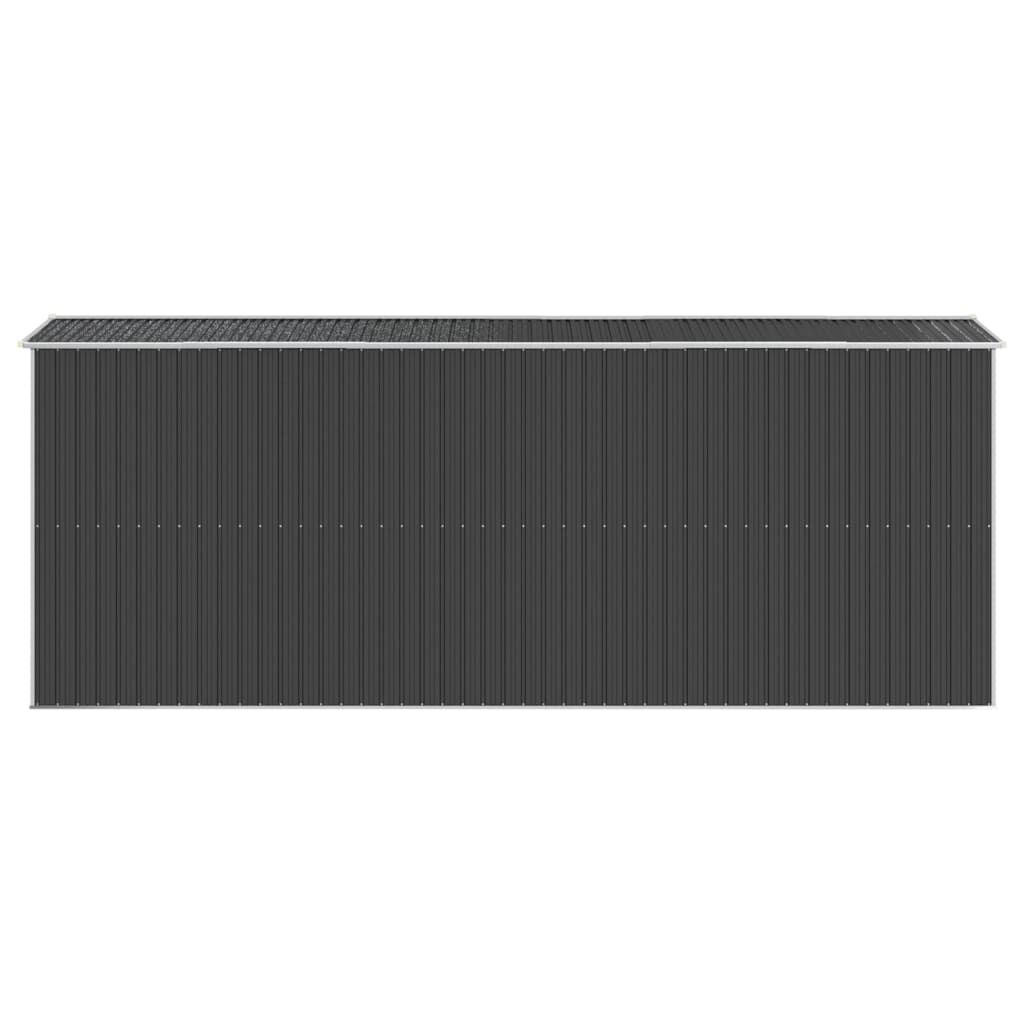 vidaXL Αποθήκη Κήπου Ανθρακί 192x523x223 εκ. Γαλβανισμένο Ατσάλι