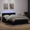 vidaXL &Kappa;&rho;&epsilon;&beta;ά&tau;&iota; Boxspring &mu;&epsilon; &Sigma;&tau;&rho;ώ&mu;&alpha; & LED &Mu;&alpha;ύ&rho;&omicron; 160x210 &epsilon;&kappa;. &Beta;&epsilon;&lambda;&omicron;ύ&delta;&iota;&nu;&omicron;