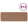 vidaXL Χαλιά Σκαλοπατιών Αντιολισθητικά 15 pcs Κίτρινο 60 x 25 cm PP