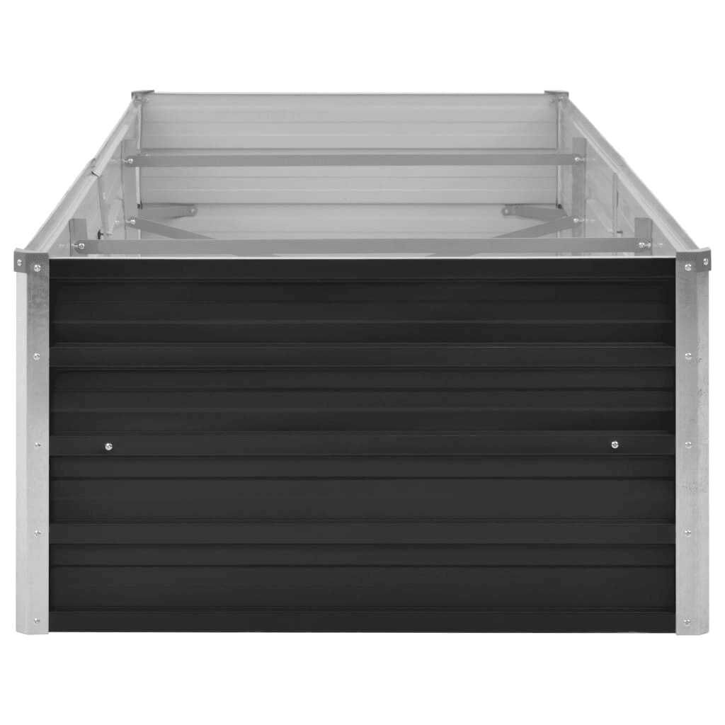 vidaXL Ζαρντινιέρα Υπερυψωμένη Ανθρακί 240x80x45 εκ. Γαλβαν. Χάλυβας