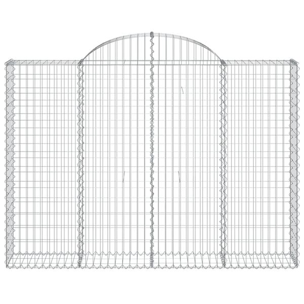 vidaXL Συρματοκιβώτια Τοξωτά 6 τεμ. 200x30x140/160 εκ. Γαλβαν. Ατσάλι