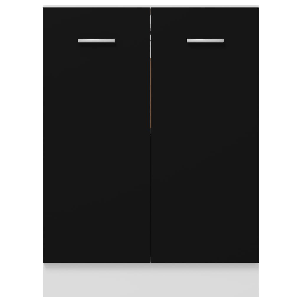 vidaXL Ντουλάπι Δαπέδου Lyon Μαύρο 60x46x81,5 εκ. Επεξ. Ξύλο