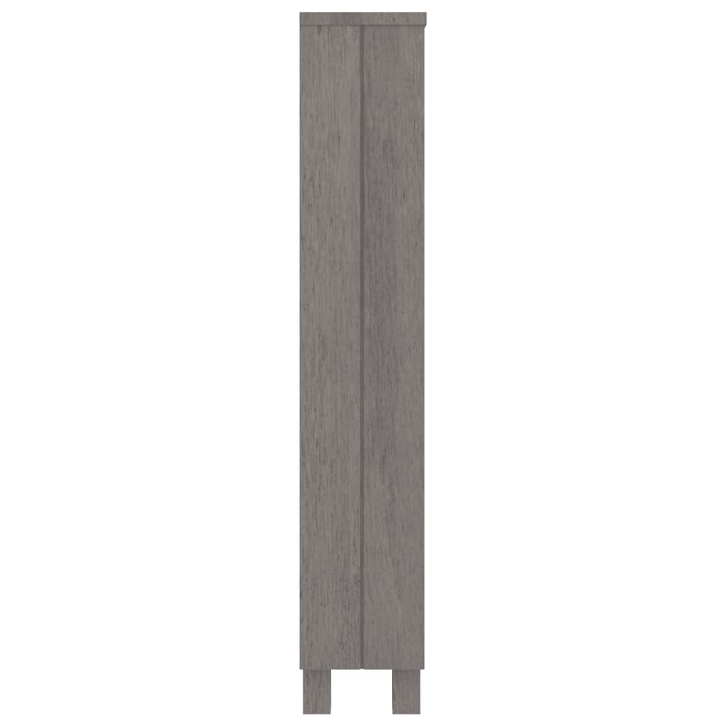 vidaXL Ραφιέρα CD HAMAR Αν. Γκρι 45x18x100 εκ. Μασίφ Ξύλο Πεύκου