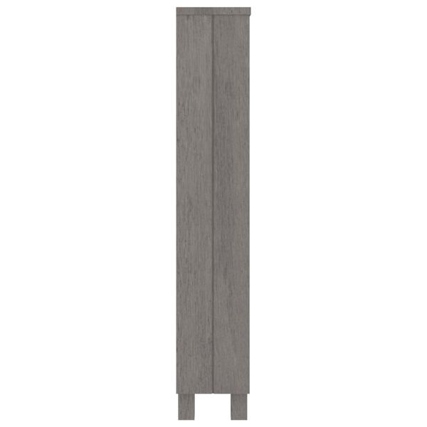 vidaXL Ραφιέρα CD HAMAR Αν. Γκρι 45x18x100 εκ. Μασίφ Ξύλο Πεύκου