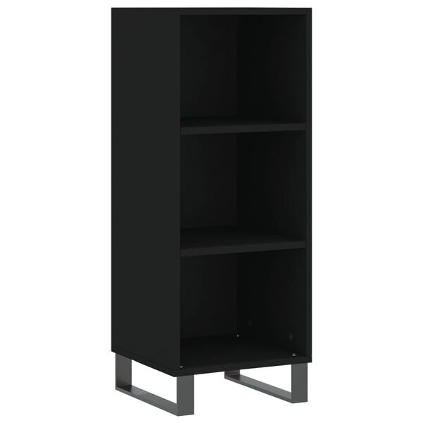 vidaXL Ντουλάπι Μαύρο 34,5x32,5x90 εκ. Επεξεργασμένο Ξύλο