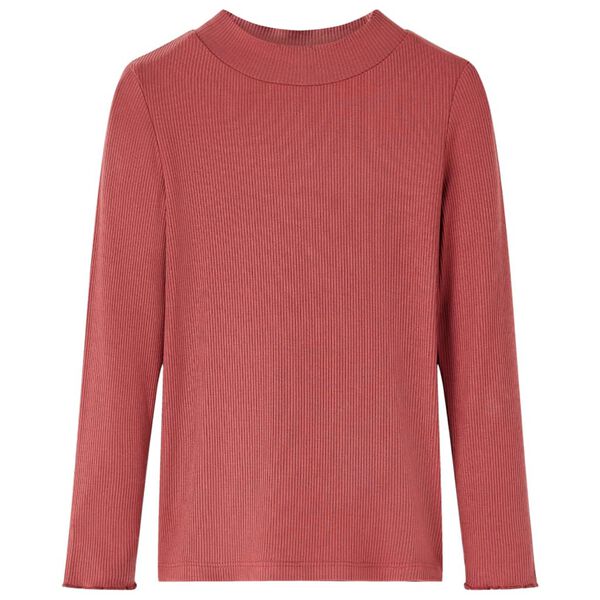 Μπλουζάκι Παιδικό Μακρυμάνικο με Χαμηλό Ζιβάγκο Burnt Red 116