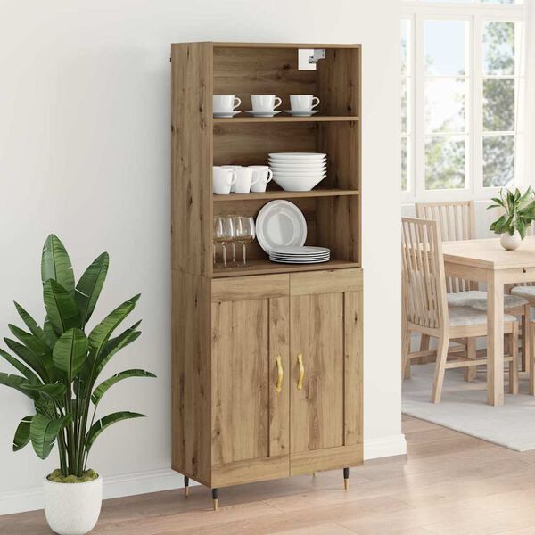 vidaXL Highboard Artisan Oak 69,5 x 34 x 180 &epsilon;&kappa;. &Epsilon;&pi;&epsilon;&xi;&epsilon;&rho;&gamma;&alpha;&sigma;&mu;έ&nu;&omicron; &xi;ύ&lambda;&omicron;