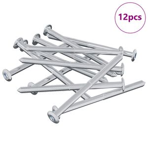 vidaXL &Beta;ί&delta;&alpha; 12 pcs &Alpha;&sigma;&eta;&mu;ί M6 x 85 &chi;&iota;&lambda;. &Alpha;&tau;&sigma;ά&lambda;&iota;