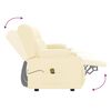 vidaXL Πολυθρόνα Μασάζ Τετραθέσια Ποτηροθήκη Ανακλ. Κρεμ Συνθ. Δέρμα