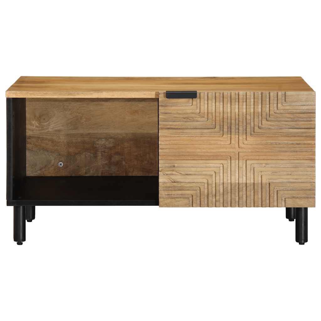 vidaXL Τραπεζάκι σαλονιού καφέ 80x50x40 cm μασίφ ξύλο Mango