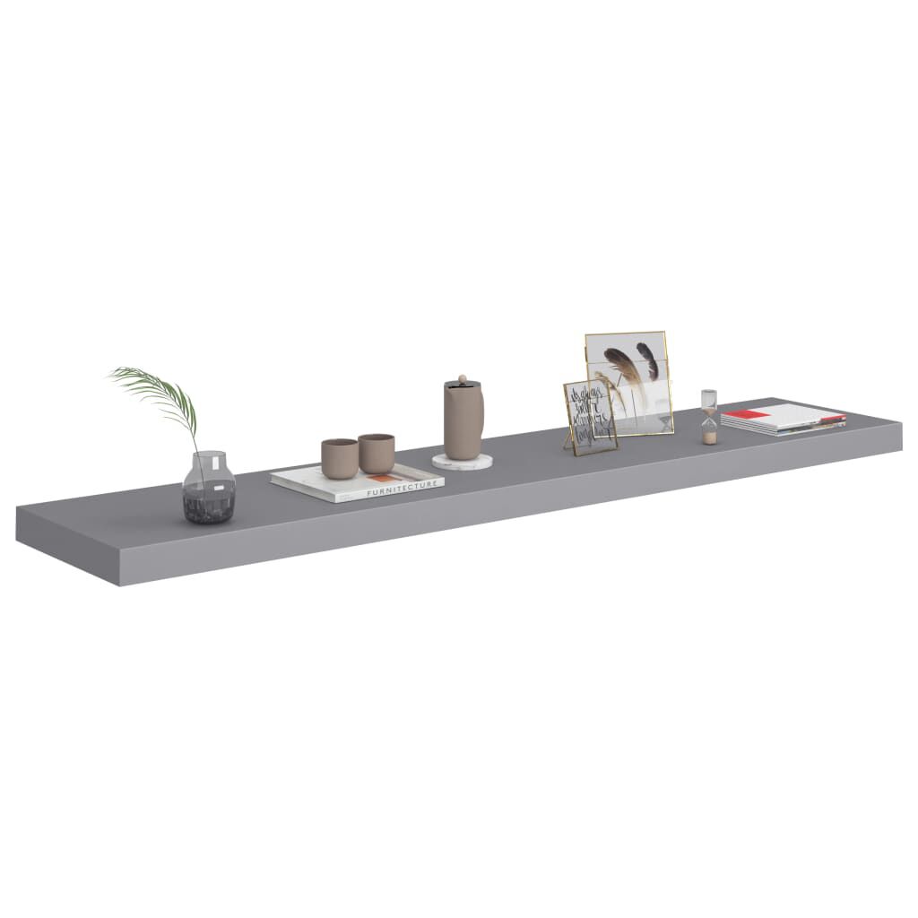 vidaXL Ράφι Τοίχου Γκρι 120x23,5x3,8 εκ. MDF
