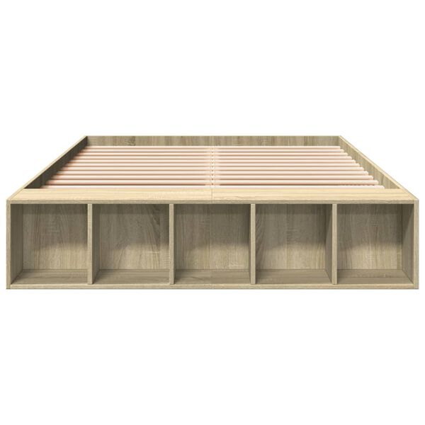 vidaXL Πλαίσιο Κρεβατιού Sonoma Δρυς 120x190 εκ. Επεξεργασμένο Ξύλο