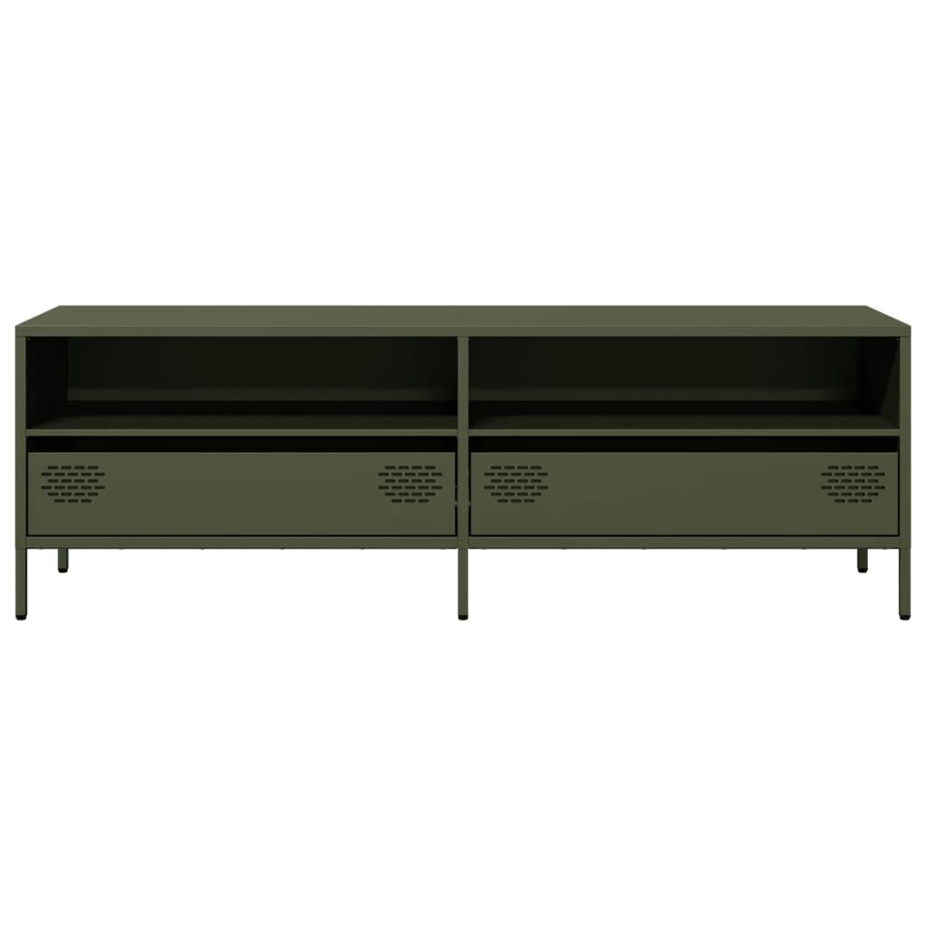 vidaXL Έπιπλο Τηλεόρασης Λαδί 135x39x43,5 εκ. Ατσάλι Ψυχρής Έλασης