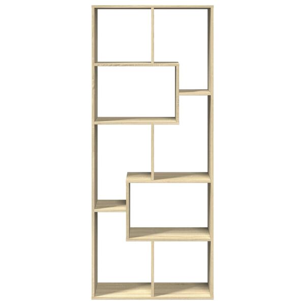 vidaXL Βιβλιοθήκη/Διαχωριστικό Χώρου Δρυς 67x25x161,5 εκ. Επεξ. Ξύλο