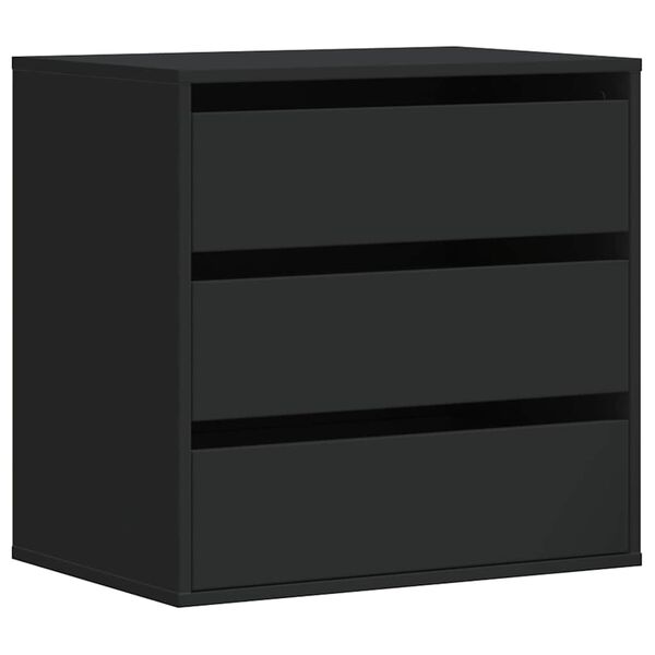 vidaXL Συρταριέρα Γωνιακή Μαύρη 60x41x58 εκ. από Επεξεργασμένο Ξύλο