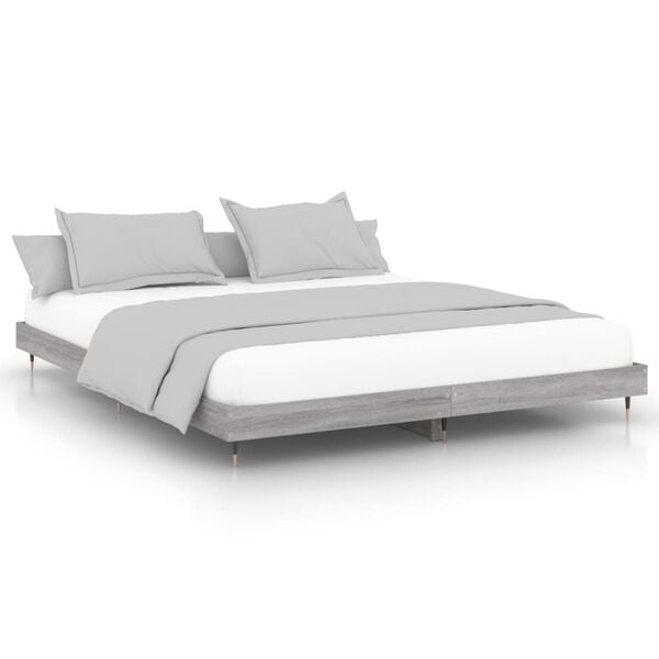vidaXL Πλαίσιο Κρεβατιού Γκρι Sonoma 120x200 εκ. Επεξεργασμένο Ξύλο