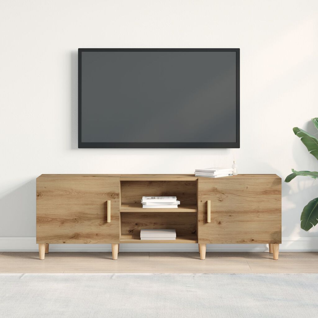 vidaXL Βάση τηλεόρασης σε Artisan Oak - 150x30x50 εκ - Κατασκευασμένη από τεχνικό ξύλο