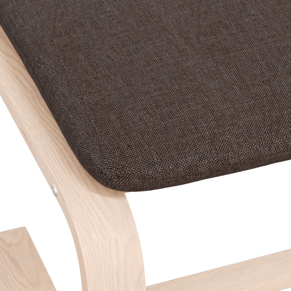 vidaXL Υποπόδιο Σκούρο Καφέ 51 x 41 x 40 εκ. Υφασμάτινο