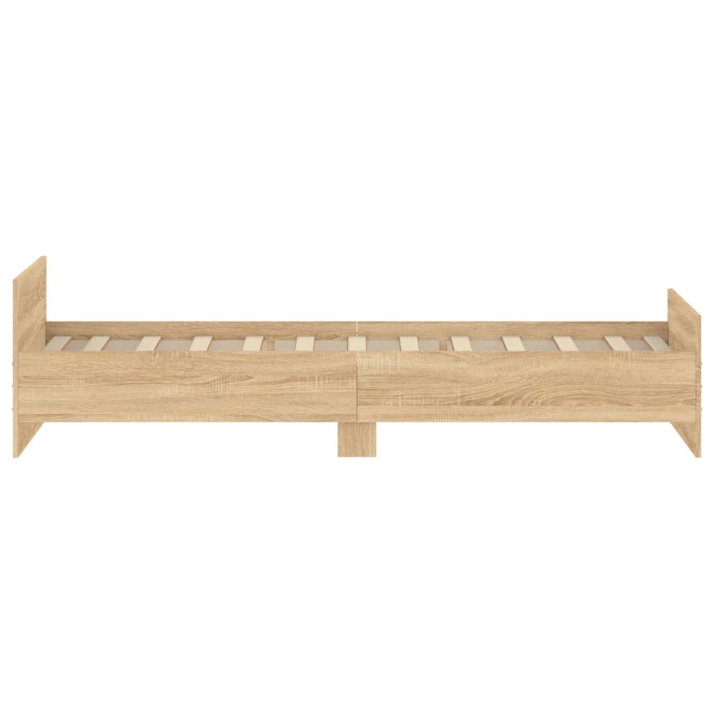 vidaXL Πλαίσιο Κρεβ. Χωρ. Στρώμα Sonoma Δρυς 90x200 εκ. Επεξ. Ξύλο