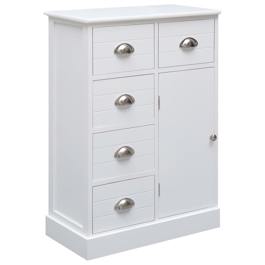 vidaXL Ντουλάπι με 10 Συρτάρια Λευκό 113 x 30 x 79 εκ. από Ξύλο