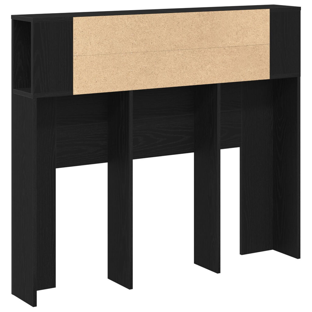 vidaXL Κεφαλάρι Ντουλάπα Μαύρη Βελανιδιά 120x19x104,5 εκ Επεξεργασμένο Ξύλο