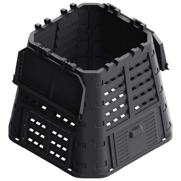 vidaXL Κάδος Κομποστοποίησης Μαύρος 93,3 x 93,3 x 80 εκ. 480 Λίτρων