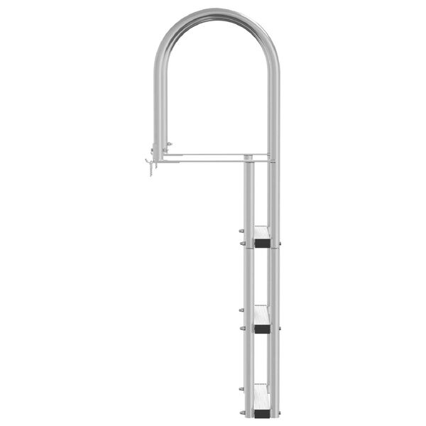 vidaxl Σκάλα ντόκ Ασημί 45 x 11.5 x 134 εκ Αλουμίνιο