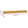 vidaXL Ράφια Τοίχου 2 τεμ. 110 x 10 x 10 εκ. από Μασίφ Ξύλο Teak