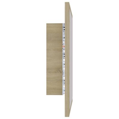 vidaXL Καθρέφτης Μπάνιου με LED Sonoma Δρυς 40x8,5x37 εκ. Ακρυλικός